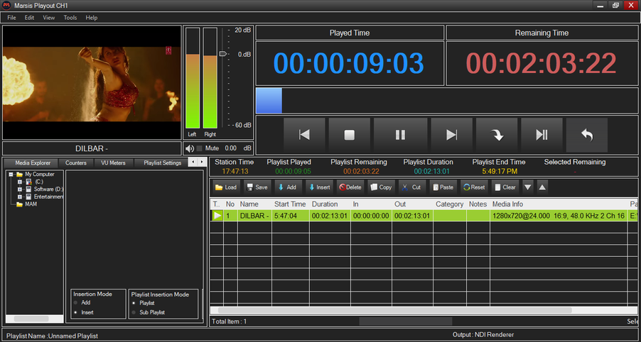 MARSIS PLAYOUT 