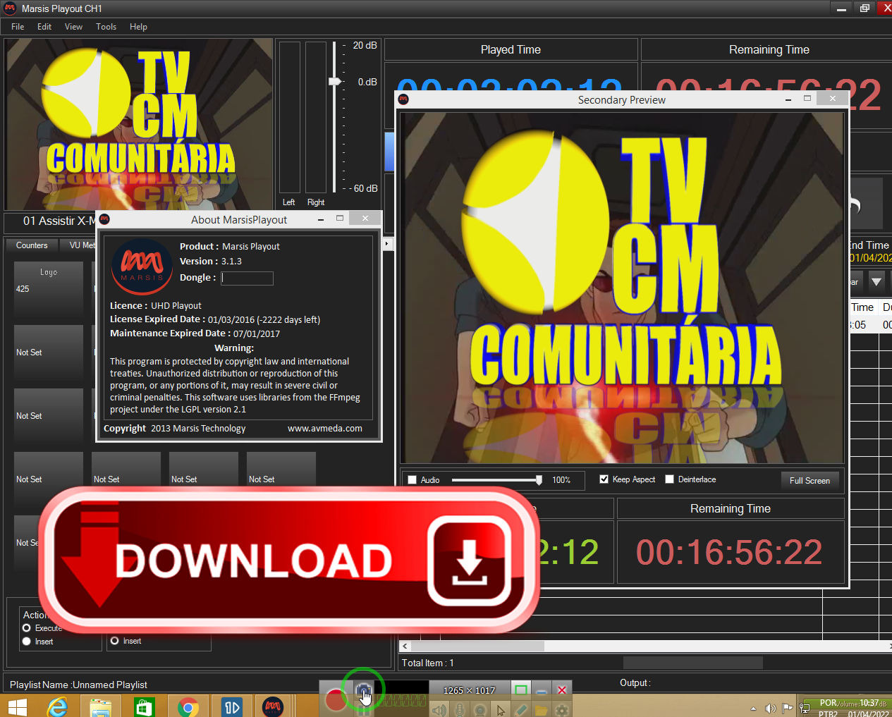 MARSIS PLAYOUT 
